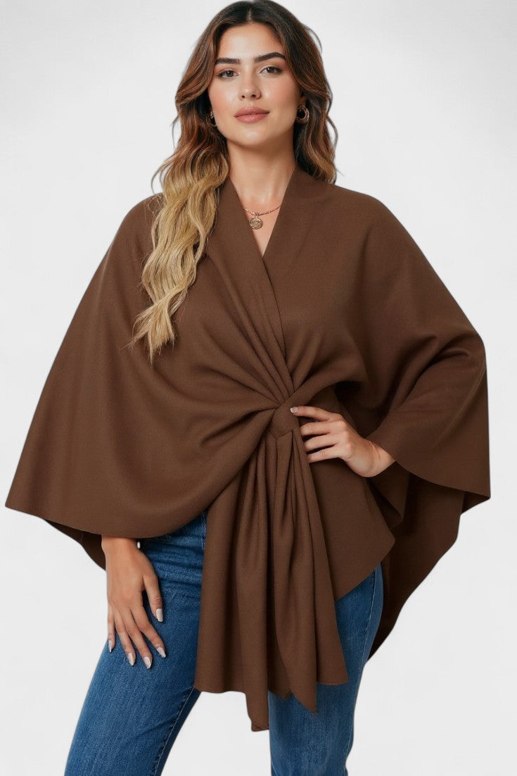 Elegant Draped Poncho