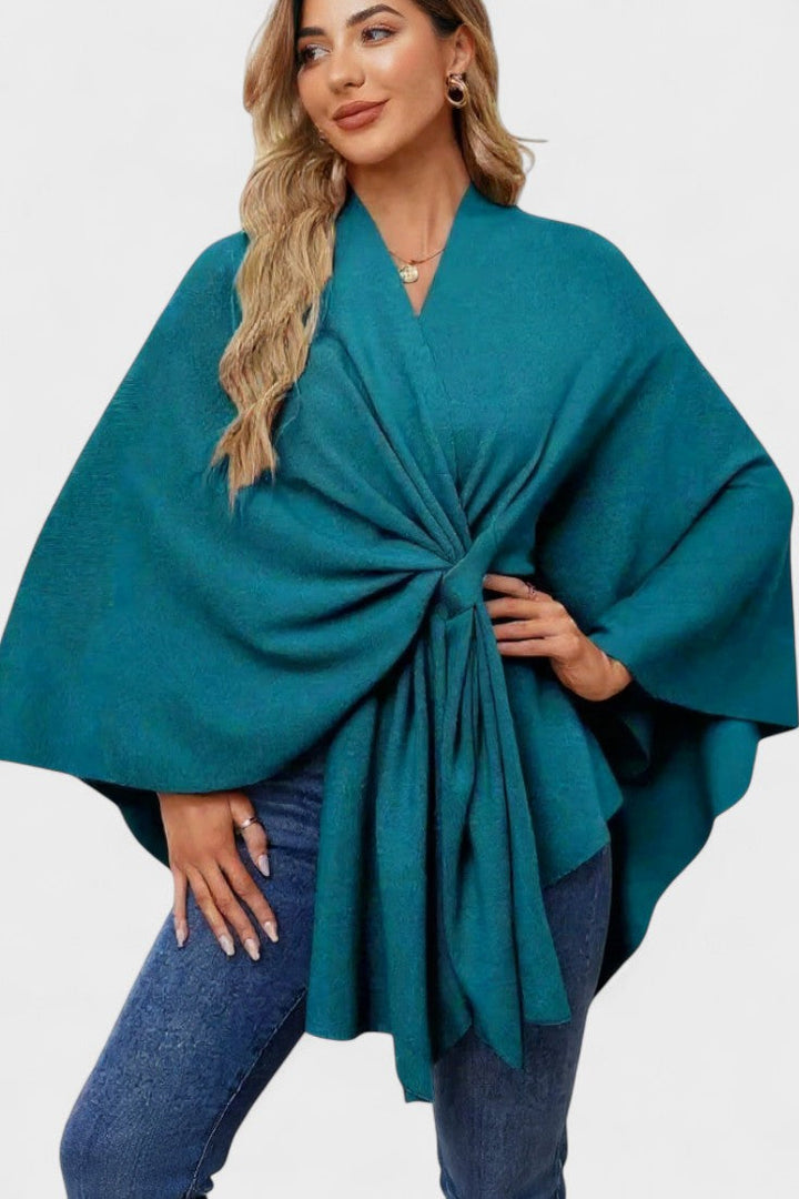 Elegant Draped Poncho