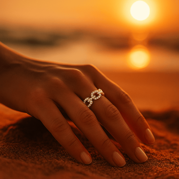 Zirconium Gold Ring