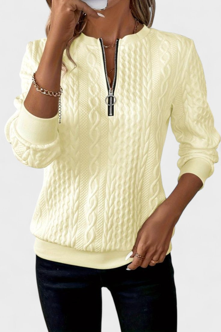 Nela™ | Kobiecy sweter z zamkiem