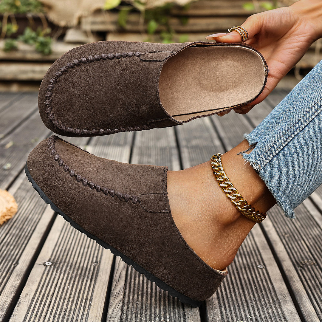 Catherine I Women's Vintage Style Orthopedic Leather Slippers