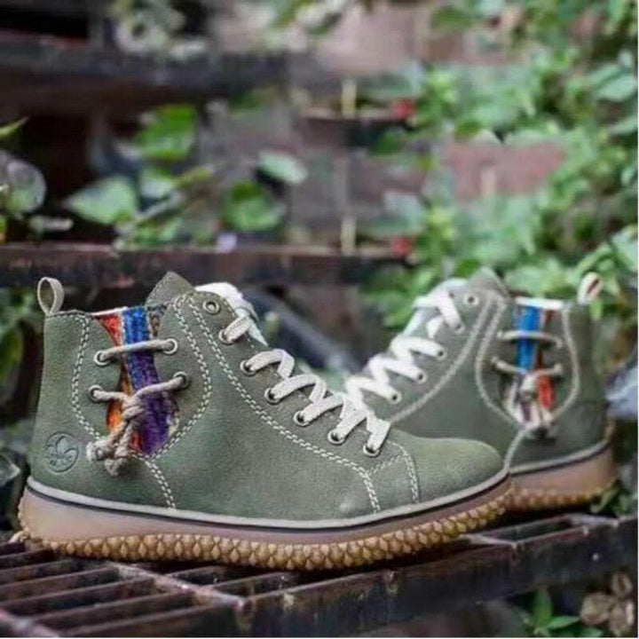 Women's Waterproof Orthopedic Ankle Boots in Retro Style