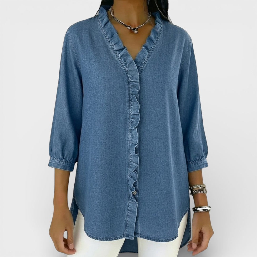 Elena | Elegant Ruffled Blouse