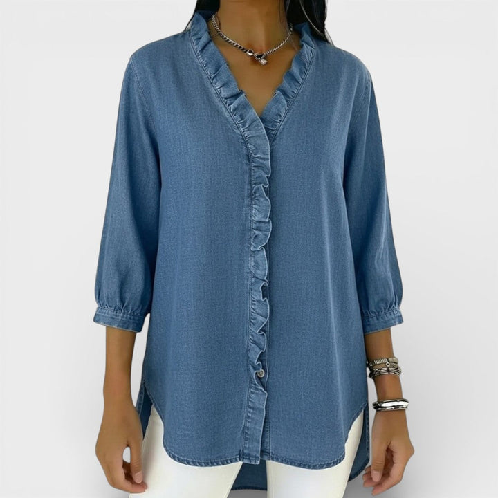 Elena | Elegant Ruffled Blouse