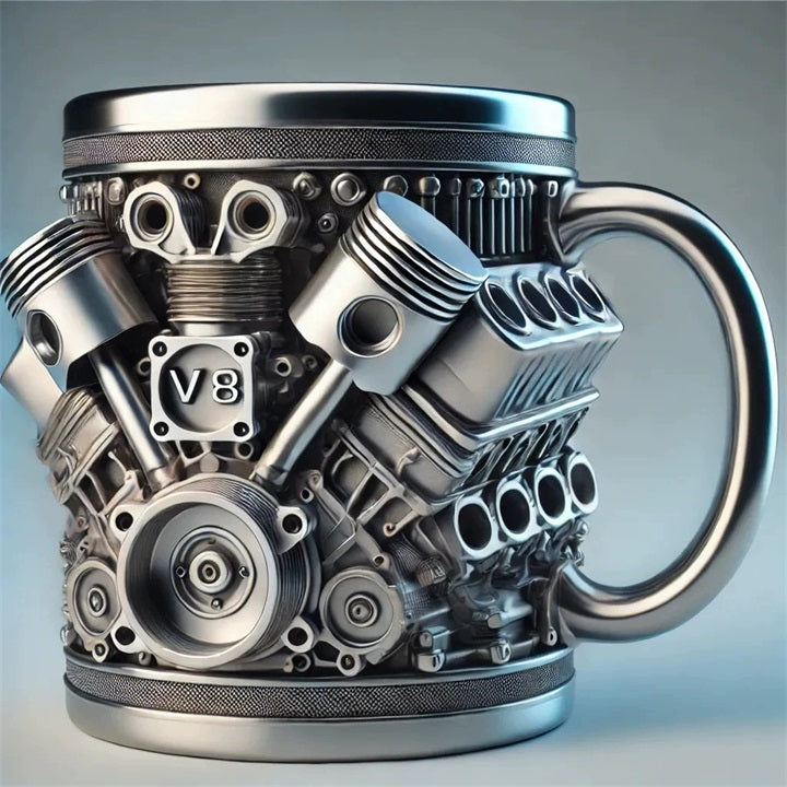 V Engine Steel Mug