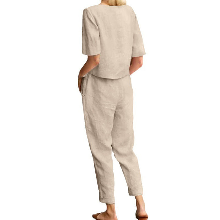 Set Siv | Pantaloni Monocromatici e Confortevoli + Top Coordinato