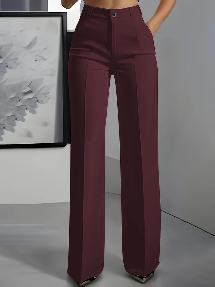 Carla I High-Waisted Pants with Elastic Waist