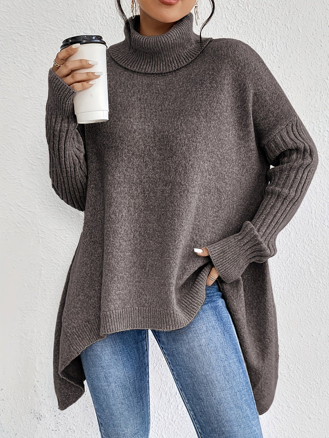 ODETTE™|Turtleneck Sweater Over