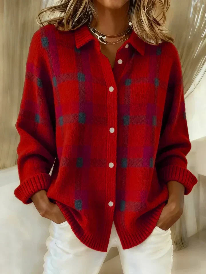 Victoria | Retro Sweater Made of Handcrafted Wool with Contrast Casual