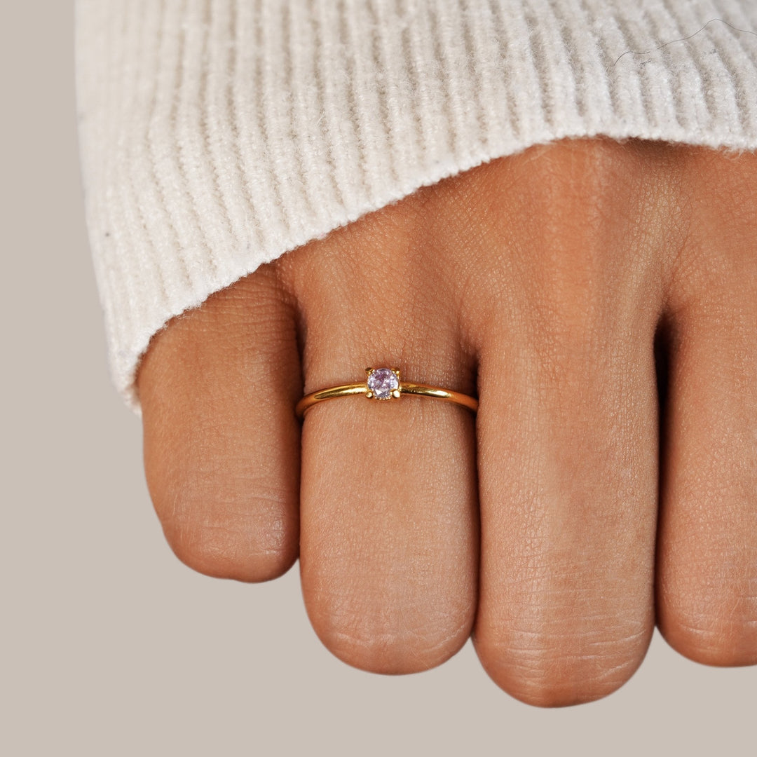 Golden Birthstone Rings