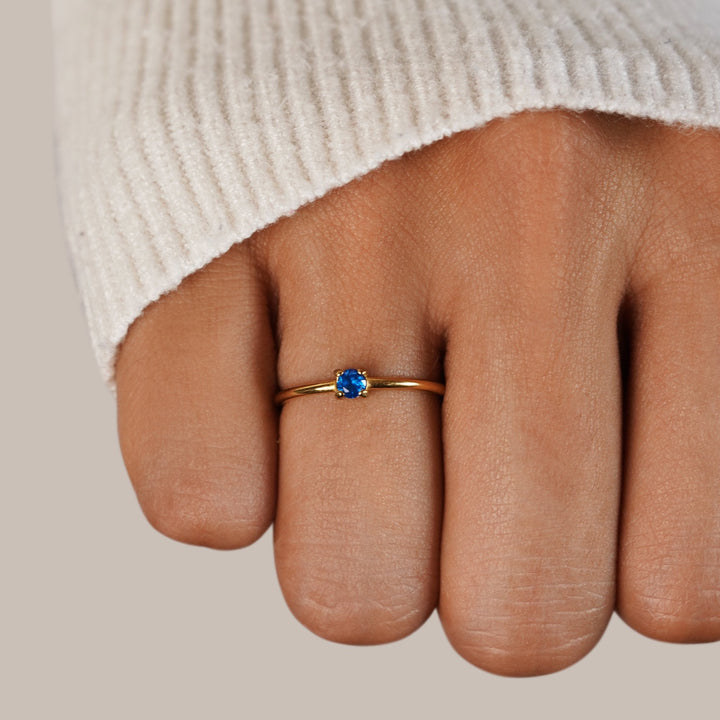 Golden Birthstone Rings
