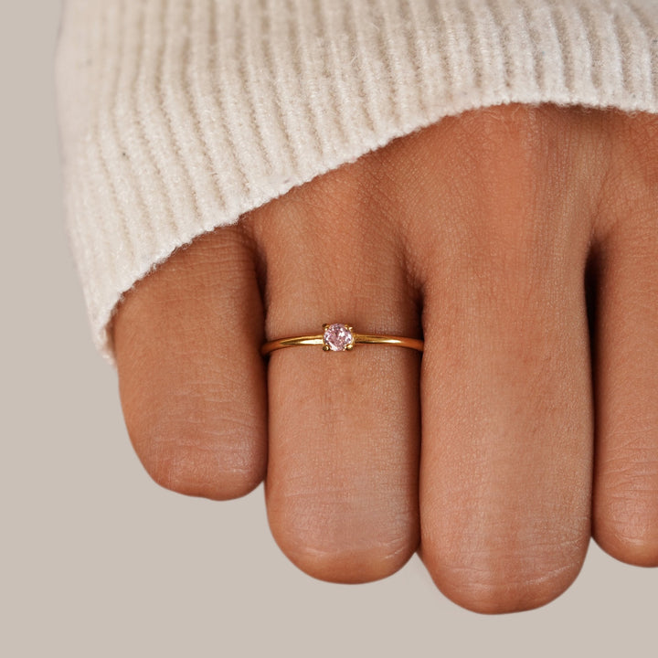 Golden Birthstone Rings