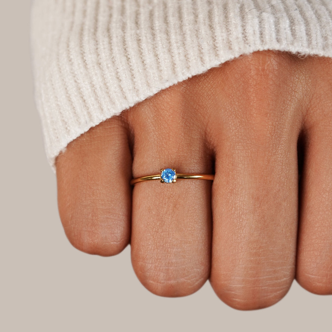 Golden Birthstone Rings