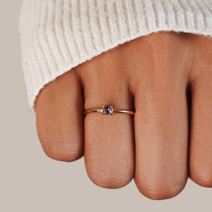 Golden Birthstone Rings