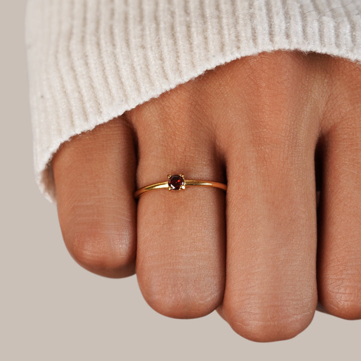 Golden Birthstone Rings