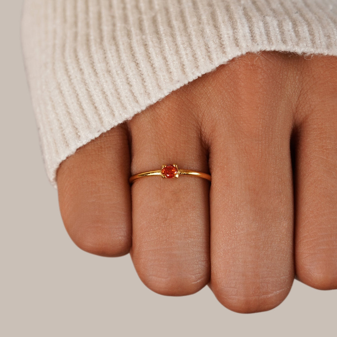 Golden Birthstone Rings