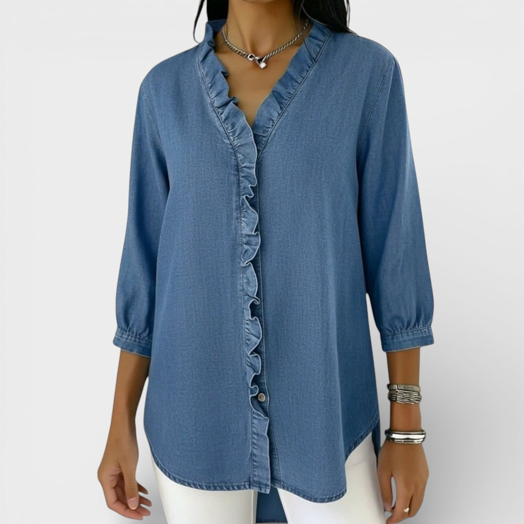 Elena | Elegant Ruffled Blouse
