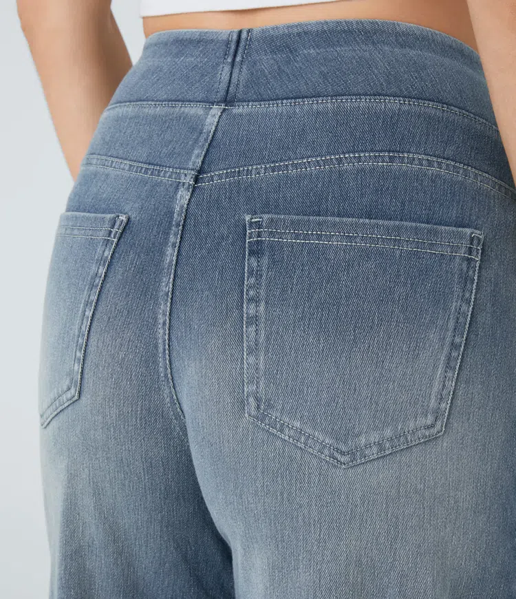 Linda I Very stretchy wide-leg jeans with a high waist