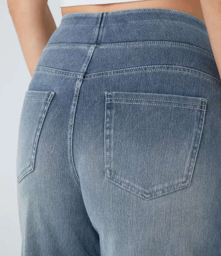 Linda I Very stretchy wide-leg jeans with a high waist