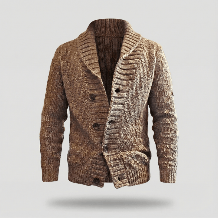 Sebastian | Vintage Lapel Knit Cardigan