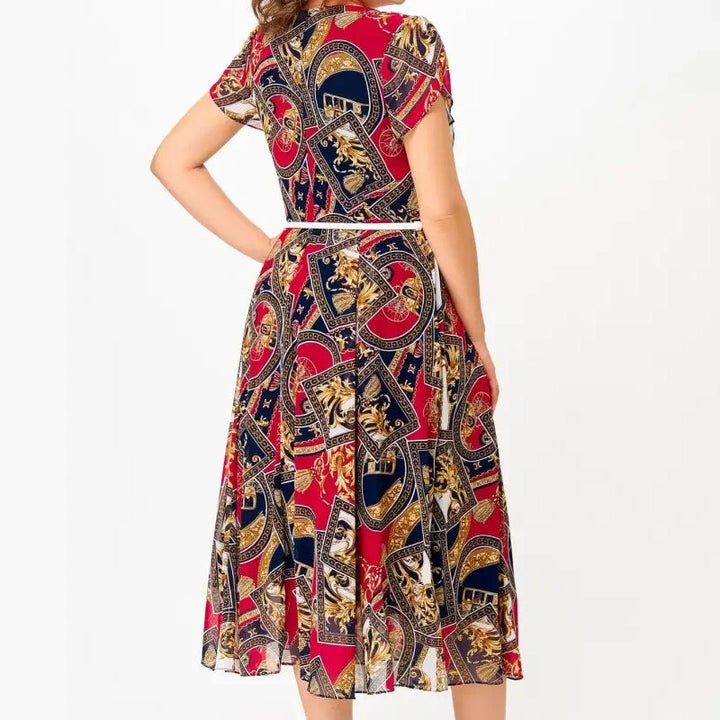 Nina I A-Line Chiffon Dress in Vintage Style