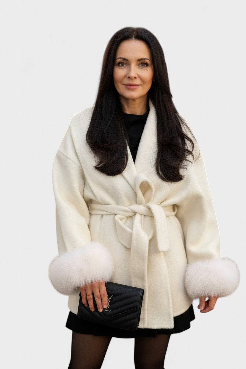 Dagmar™ | Elegantní kabát s eko kožešinou