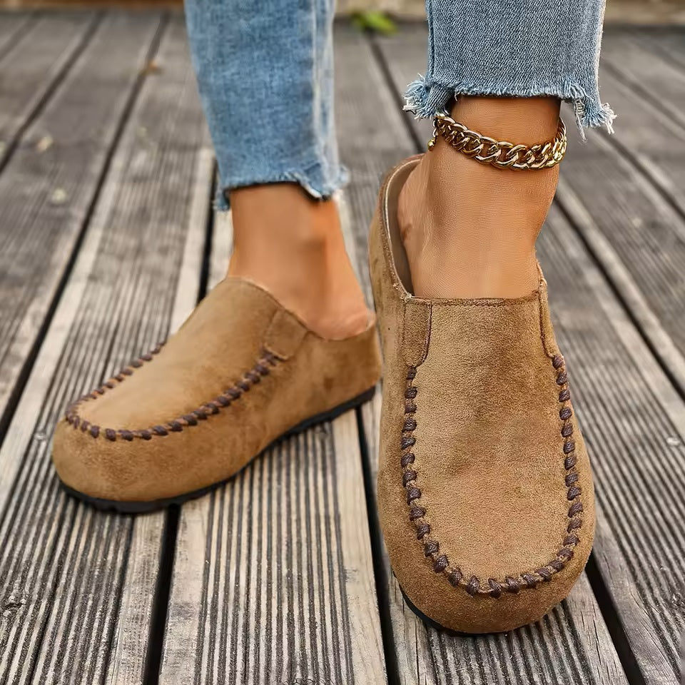 Catherine I Women's Vintage Style Orthopedic Leather Slippers