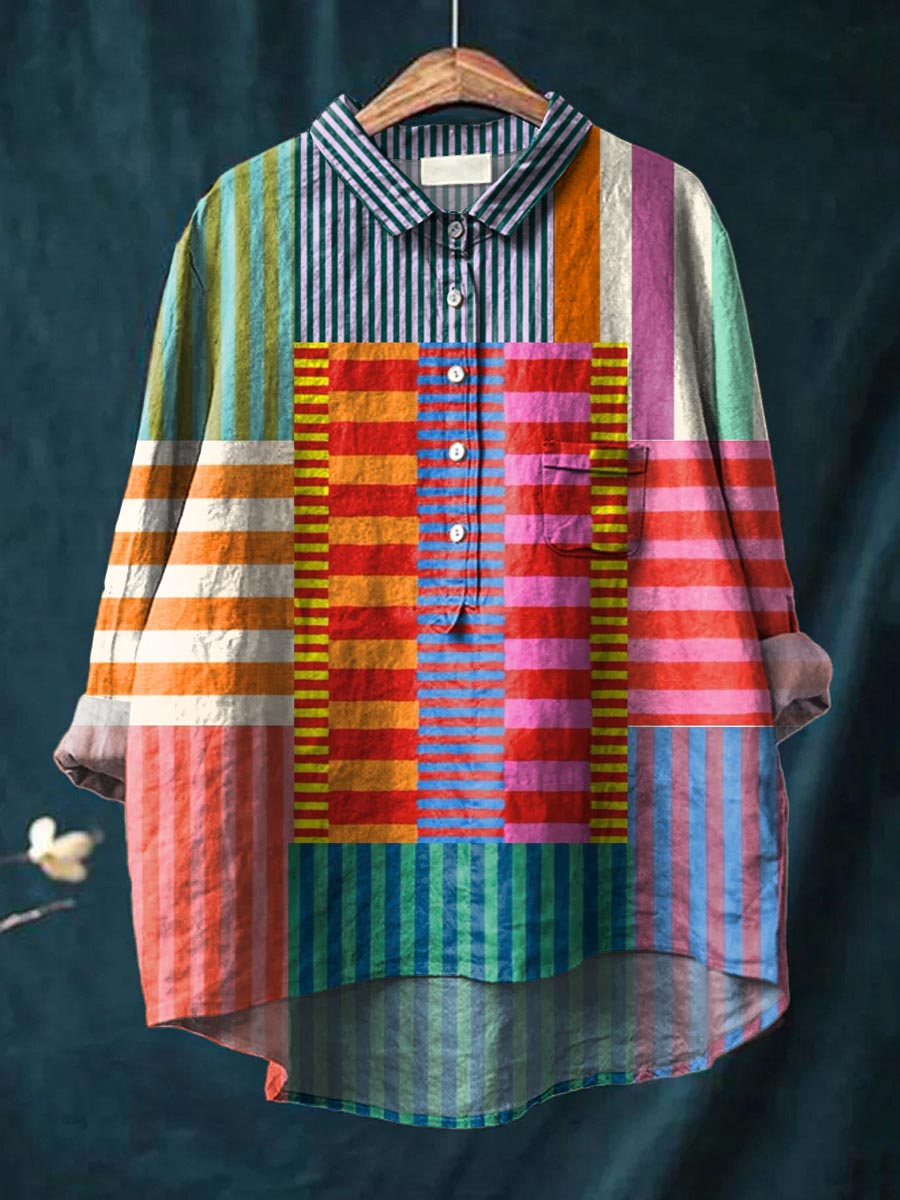 Diana | Colorful Striped Shirt