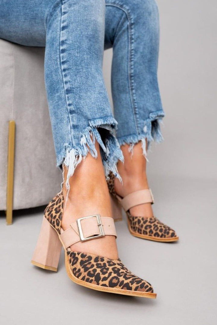 Vittoria | Suede Leopard Print Sandals