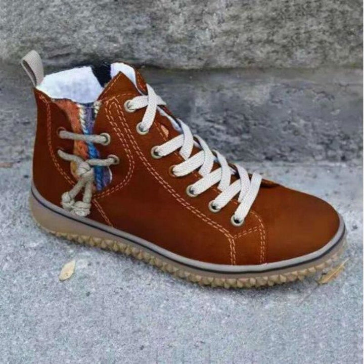 Women's Waterproof Orthopedic Ankle Boots in Retro Style