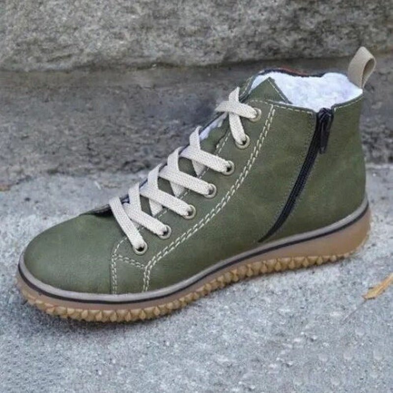 Women's Waterproof Orthopedic Ankle Boots in Retro Style