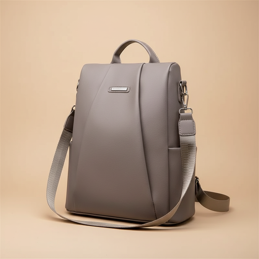 Elegant multifunctional backpack for women with detachable strap