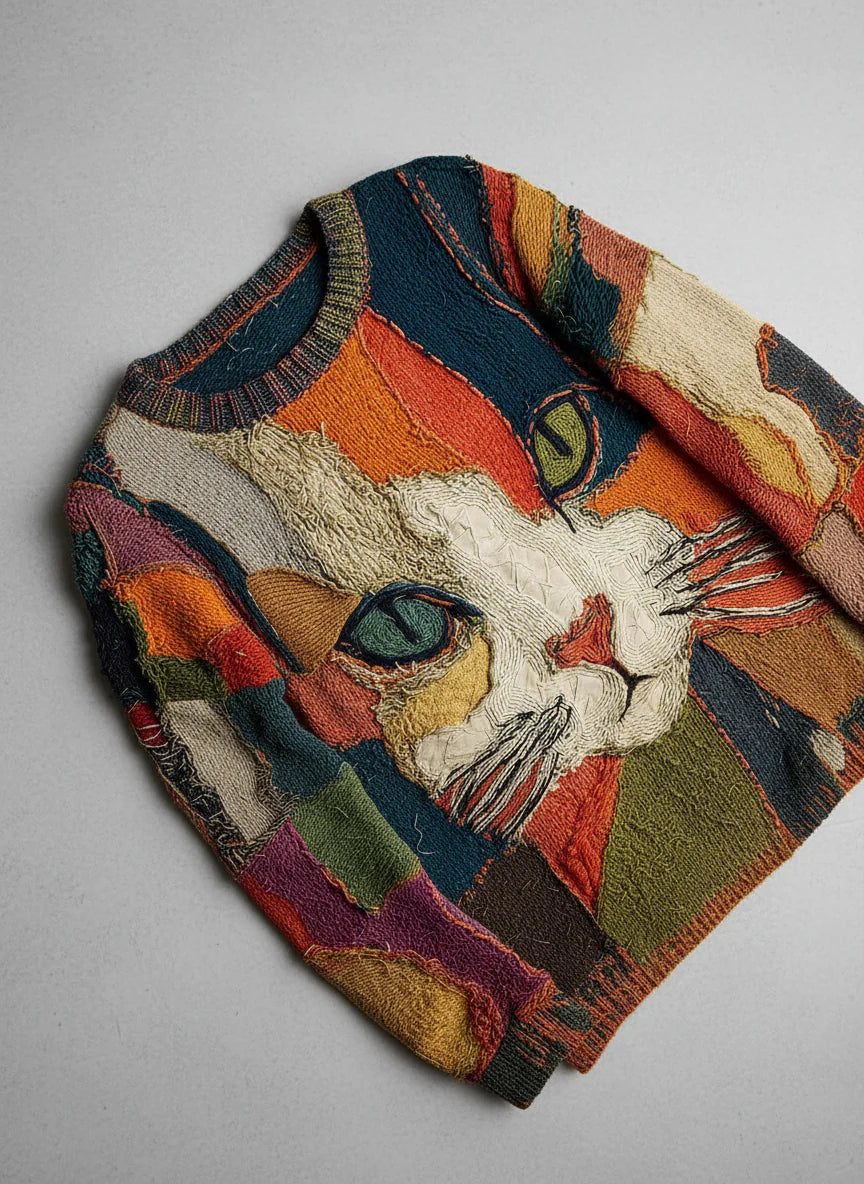 Zaira | Artistic top with cat