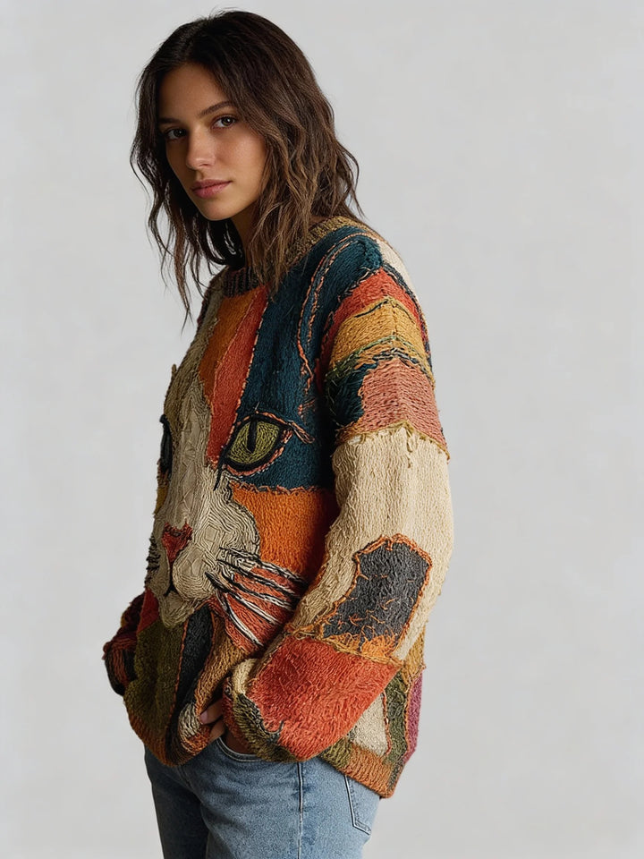 Zaira | Artistic top with cat
