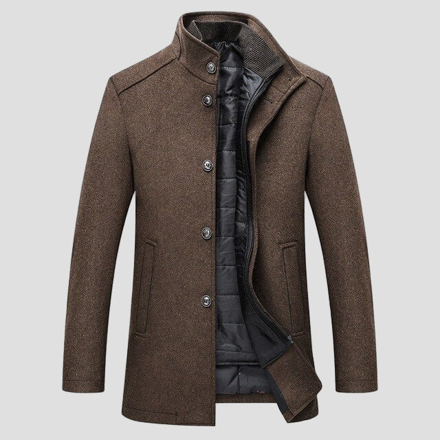 Charles | Men's Quilted Stand Collar Coat