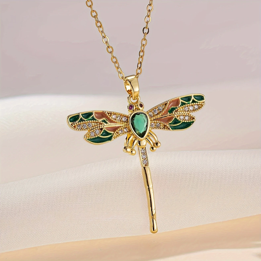 Naszyjnik Radiant Green Dragonfly