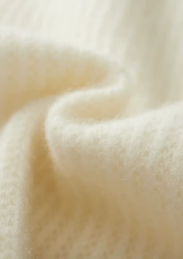 Pure Merino Wool Ribbed Full-Zip Hoodie