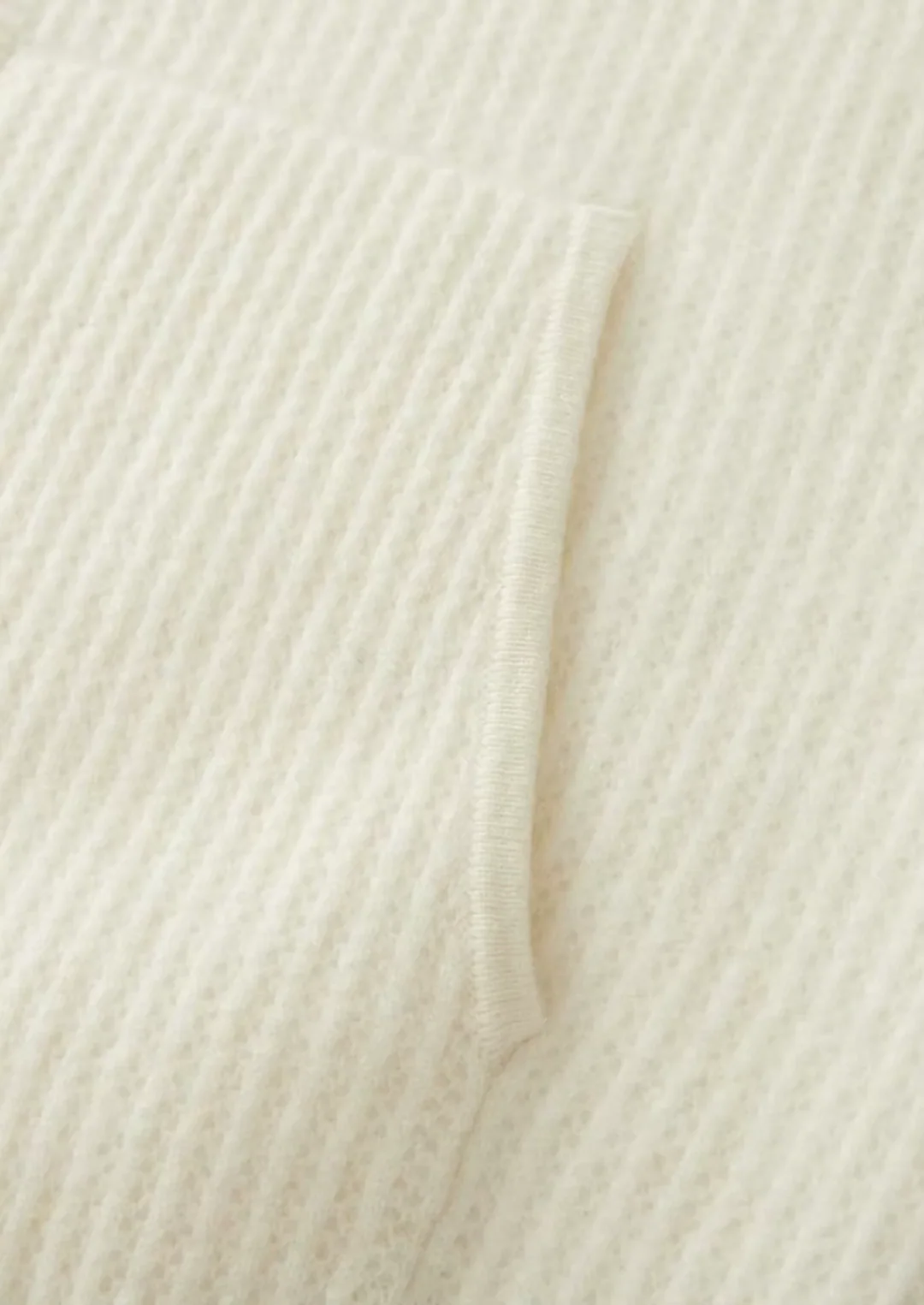 Pure Merino Wool Ribbed Full-Zip Hoodie
