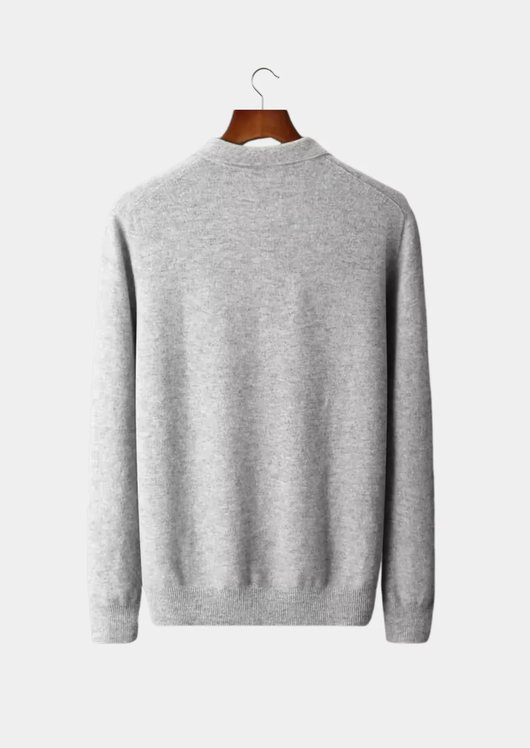 Pure Merino Wool Essential Polo Sweater
