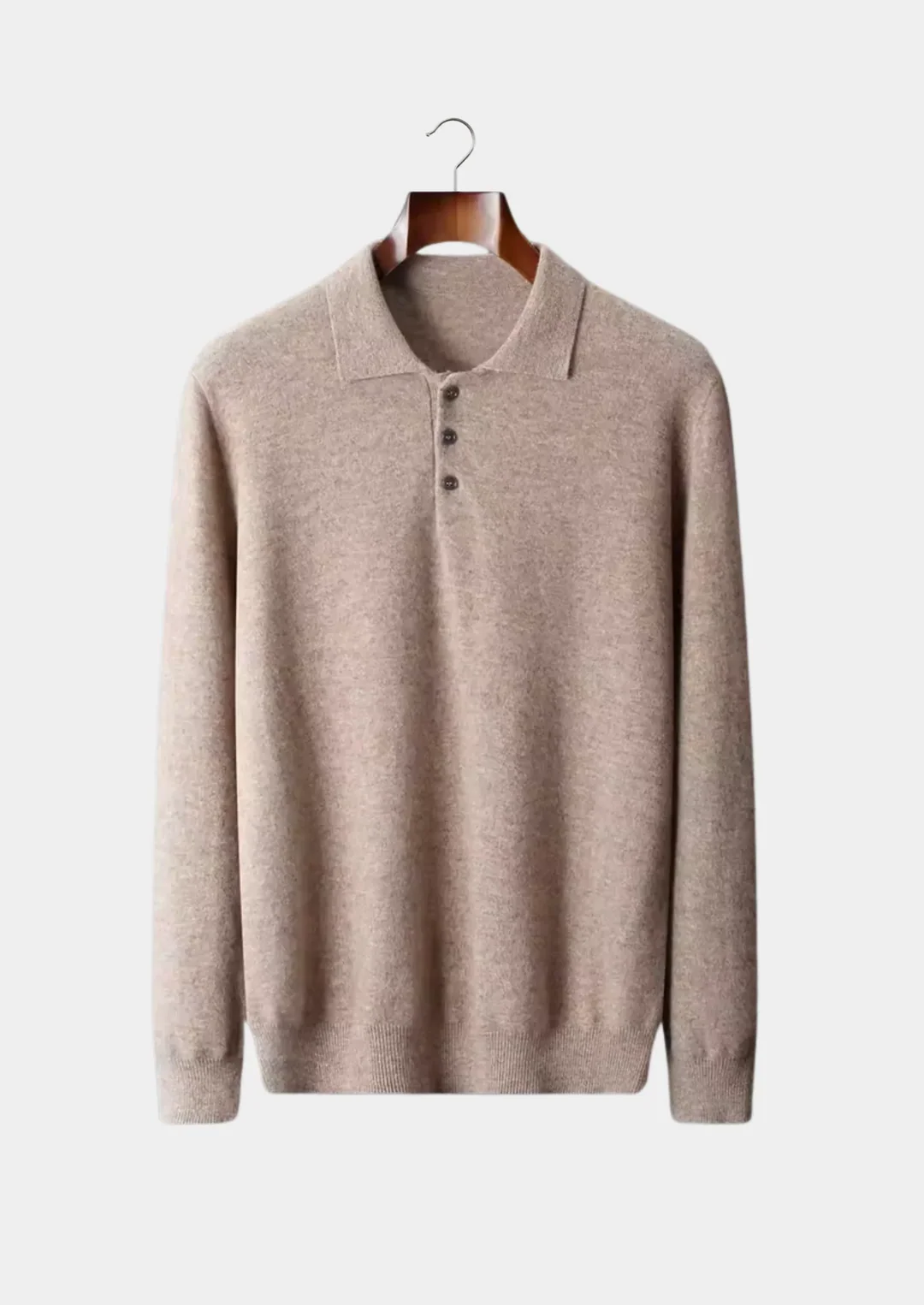 Pure Merino Wool Essential Polo Sweater