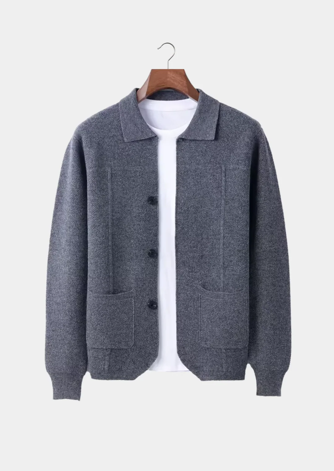 Pure Merino Wool Button Cardigan