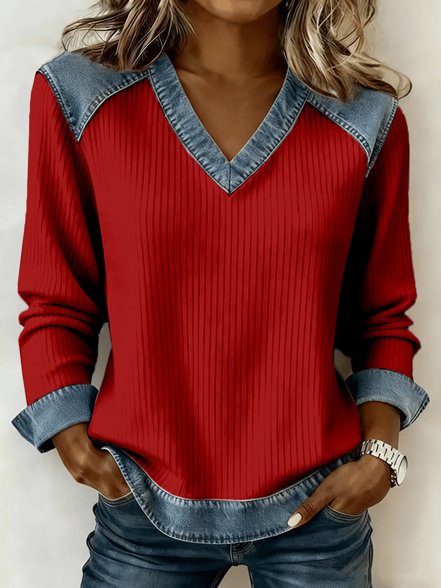 Karolina | Chic Denim Sweater