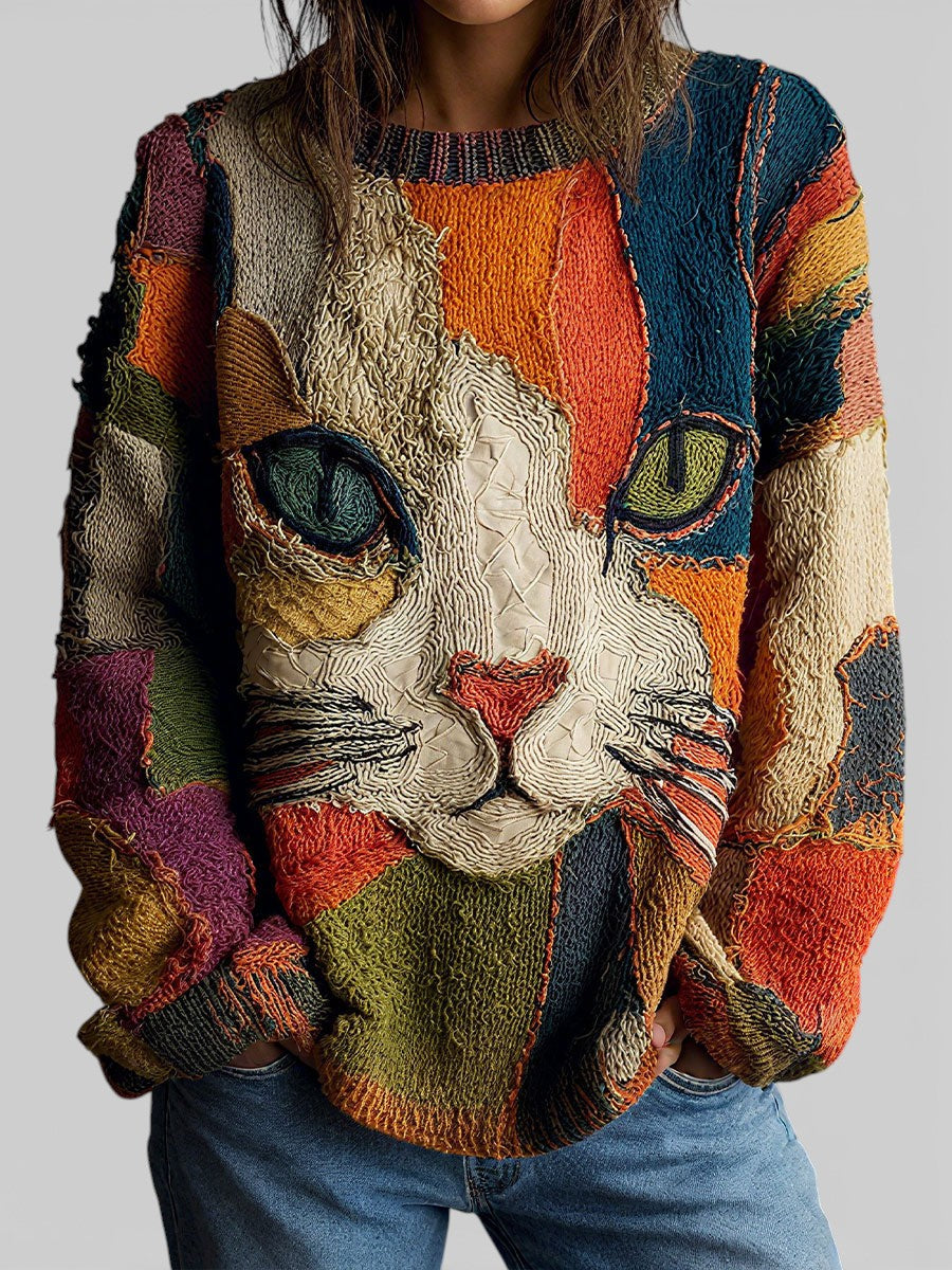Zaira | Artistic top with cat