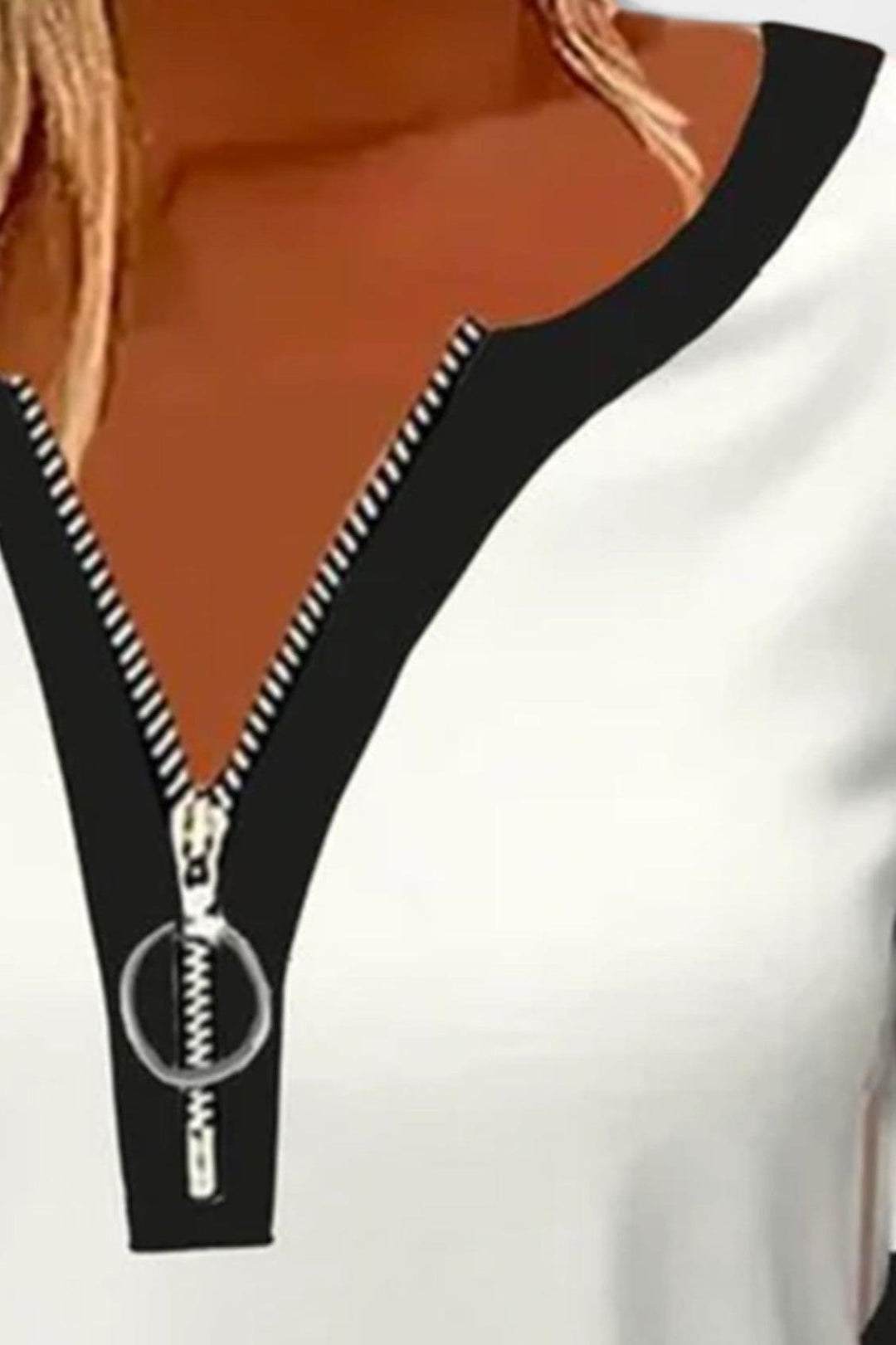 long-sleeve zip-up t-shirt