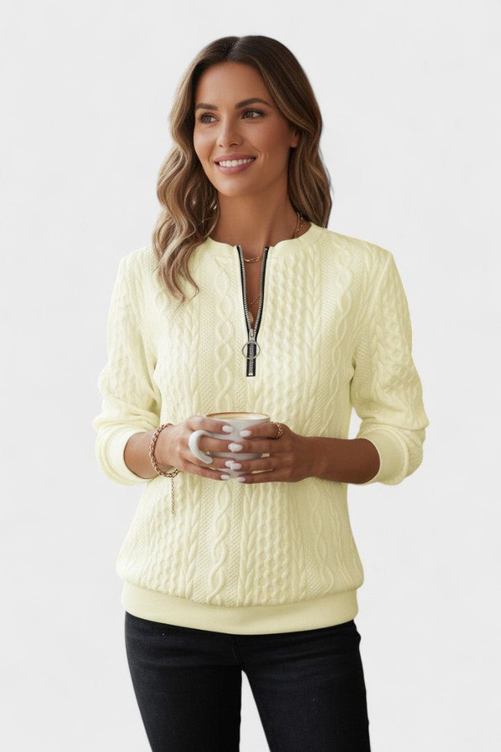 Nela™ | Kobiecy sweter z zamkiem
