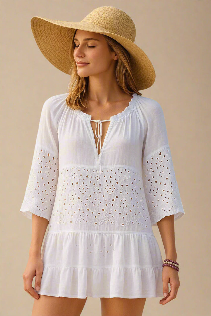 Liv | Embroidered Blouse Lightness + Elegance for the Beach
